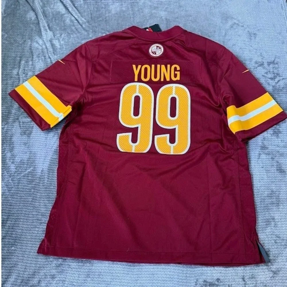 Nike Washington Commanders Chase Young‎ 99 NFL Jersey Burgundy Gold Mens L NWT